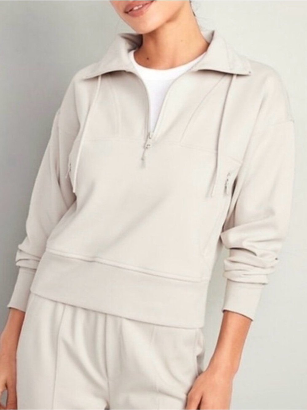 NWOT SZ 3X Old Navy Women's Half-Zip Pullover in Wishbone